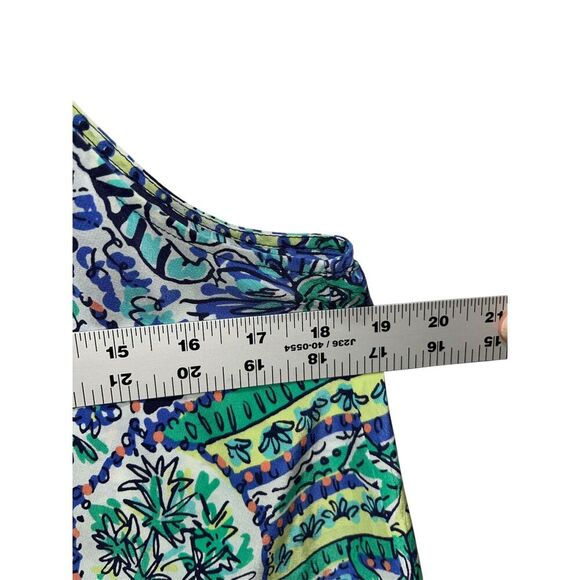 Lilly Pulitzer Women's Silk Cabana Halter Chain Top Size Medium Multi Summer - Picture 7 of 9